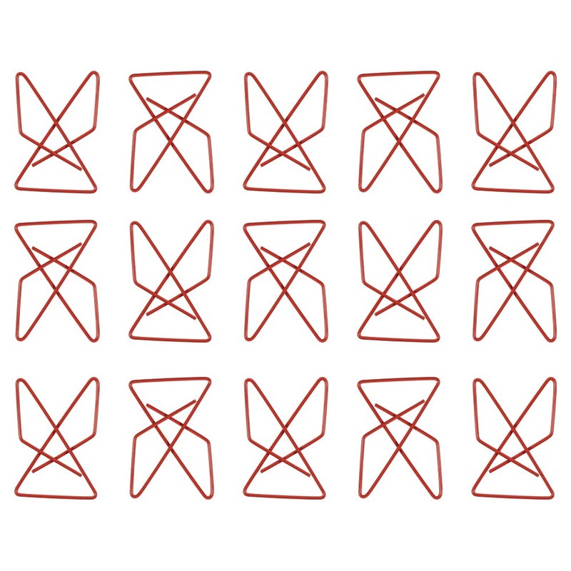 JAM Paper مشابك الفراشة الملونة من JAM PAPER - مشابك ورقية حمراء - 15/عبوة - Image 2
